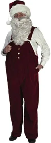 Vista 5 de Traje de Papá Noel de terciopelo burdeos con monos - Halco Claus Deluxe Outfit Bundle w Santa Guide