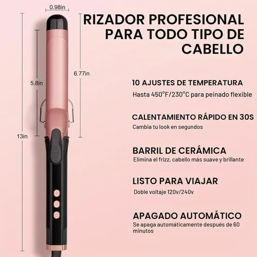 Vista 5 de JAETON Varita rizadora de cabello de 1 pulgada para rizos clásicos y ondas