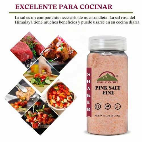 Vista 3 de Himalayan Chef - Sal rosa, salero, 12.50 onzas