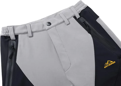 Vista 4 de MAGCOMSEN Men's Winter Pants Snow Pants Fleece Lined Water Resistant 4 Zip Pockets Skiing Pants