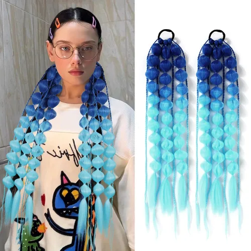 Vista 25 de Extensiones de cabello trenzado rubio natural, color rubio miel, trenzado a ganchillo, fibra sintética de alta temperatura para mujeres, 24 27#