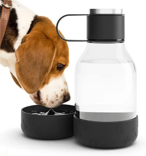 Vista 10 de Asobu Buddy Bottle - Botella de agua aislada de acero inoxidable para con cuenco de agua extraíble para perro y cuenco de almacenamiento de comida
