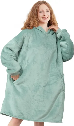 Vista 23 de AmyHomie Manta con capucha para adultos y adolescentes, manta con capucha Sherpa de gran tamaño, cálida y acogedora como regalo de cumpleaños