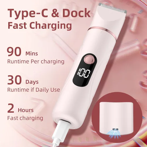 Vista 6 de Bikini Trimmer for Women, Nose Hair Trimmer, Painless Electric Razor, Smooth Facial Hair Remover, Body Hair Trimmer for Legs and Armpit