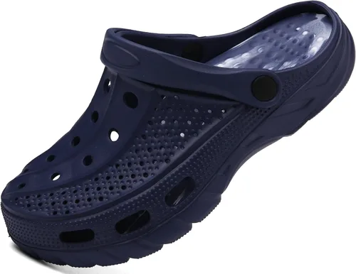 Vista 9 de ChayChax Zuecos con soporte de arco para hombre y mujer, zapatos de jardín, pantuflas antideslizantes para exteriores y playa con plantilla