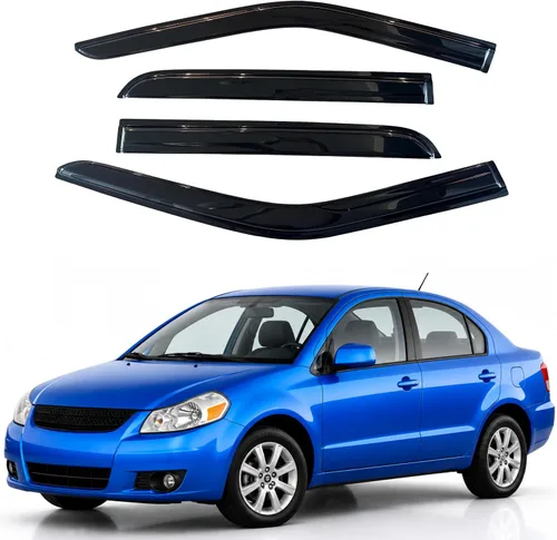 Vista 342 de Visera de ventana IG para Ford Focus Sedán y Hatchback 2012-2018, Protector de ventana lateral para lluvia y viento estilo Mugen, extra duradero