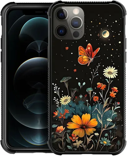 Vista 14 de ZHEGAILIAN Funda compatible con iPhone 12 Mini, fundas de cristal de color caballo de baile, parte trasera de vidrio templado+funda protectora