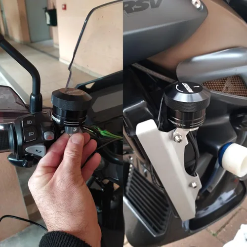 Vista 7 de Lubricador de Cadena Universal para Motocicleta, Engrasador Automático con Control Manual, Parte de Aceite para Moto (Negro)