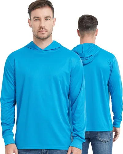 Vista 9 de ProtectX Sudadera ligera de manga larga con protección solar de alta visibilidad, UPF 50+ de secado rápido, camisa SPF UV, ropa activa