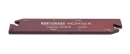Vista 18 de Accusize Industrial Tools para insertos GTN-2, ancho 0.087–0.094 pulgadas, altura 0.75 pulgadas, NCIH19-2 Hoja ajustable de parada positiva