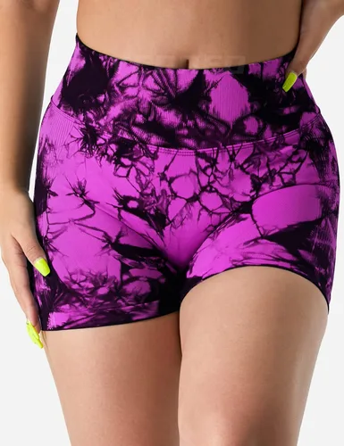 Vista 2 de YEOREO Pantalones cortos profesionales de entrenamiento para mujer, 3.6 pulgadas, pantalones cortos sin costuras, cintura alta, contorno, gimnasio