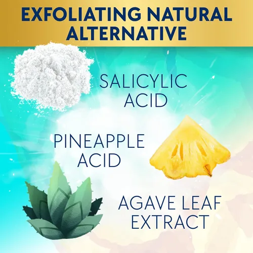 Vista 5 de Asepxia Peeling facial, exfoliante facial con enzima natural de piña, no abrasiva, suave, hidratante, limpiadora y exfoliante para el cuidado