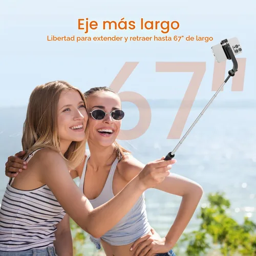 Vista 7 de Trípode para selfie stick de 67 pulgadas, trípode portátil para teléfono celular con control remoto inalámbrico, soporte de viaje extensible