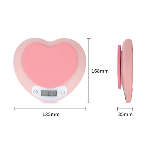 Vista 8 de Báscula digital de cocina 0.04 oz Precisión 11.0 lbs recargable en forma de corazón portátil para hornear, formulación de medicamentos, uso