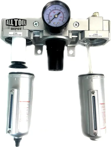 Vista 5 de Unidad de control de aire FRL de servicio pesado de 3/4" con drenaje automático C706NA
