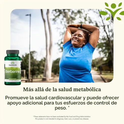 Vista 5 de Swanson Suplemento de berberina - 400 mg cada uno, 60 cápsulas - Berberina HCl con apoyo general para el bienestar