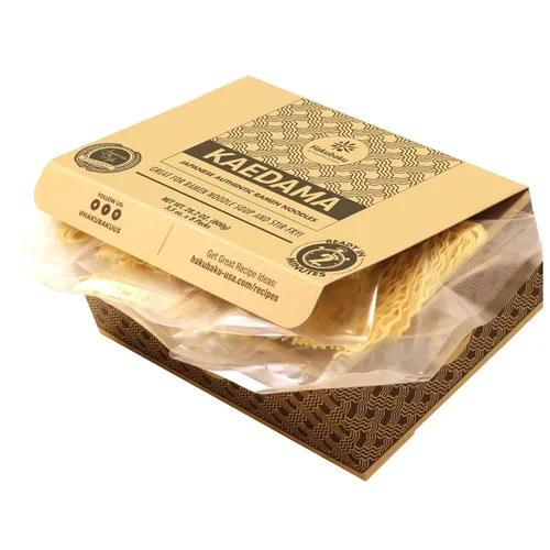 Vista 4 de Hakubaku Auténticos fideos ramen lisos a granel (paquete de 8) Kaedama. Producto de Japón. Buenos fideos fríos asiáticos Teriyaki para Yakisoba