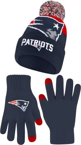 Vista 23 de Ultra Game Adults NFL Official Super Soft Winter Beanie Knit Hat With Warm Touch Screen Gloves