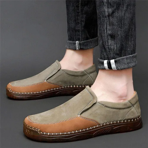Vista 7 de GEXECEUSS Mocasines ligeros para hombre, zapatos de conducción sin cordones, mocasines informales, mocasines planos, zapatos de barco, zapatos