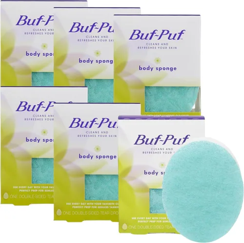 Vista 9 de Buf-Puf Esponja corporal, esponja de baño, desarrollada por dermatólogos, limpia la piel de la suciedad y el exceso de aceite, reutilizable