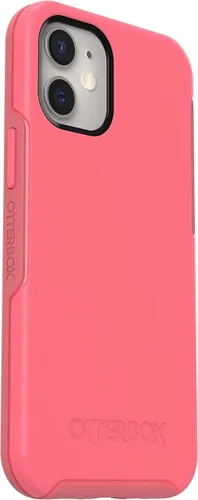 Vista 3 de OtterBox Symmetry+ - Funda protectora delgada para iPhone 12 mini con MagSafe, a prueba de golpes y caídas, probada 3 veces según el estándar Rosa
