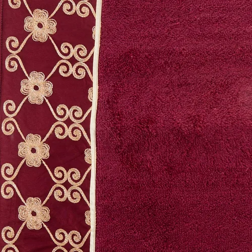 Vista 4 de Popular Bath Alfombra de baño, colección Vlegant Rosa, Borgoña/Oro