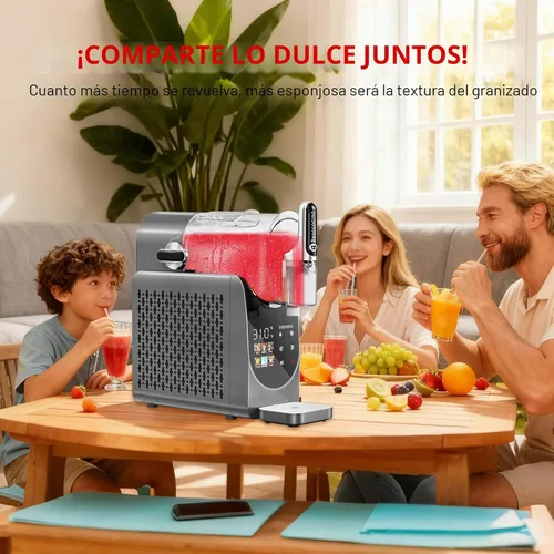 Vista 9 de Máquina de granizado de 84 onzas, máquina de granizado para el hogar, máquina de bebidas congeladas con pantalla de un solo toque, 6 programas