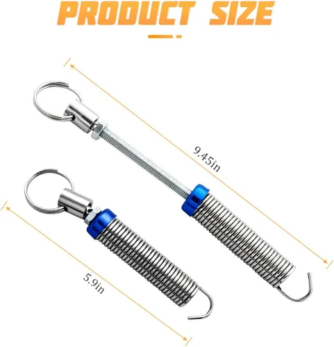 Vista 2 de Muelle de metal para maletero de coche, 2 piezas ajustables, muelle de elevación automática para maletero, accesorio universal de elevación en acero