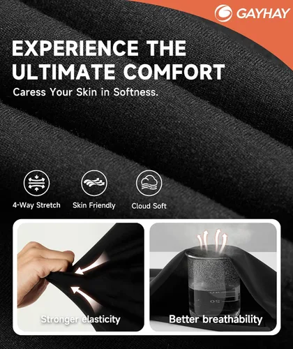 Vista 3 de GAYHAY Paquete de 3 leggings con bolsillos para mujer, cintura alta, control de abdomen, pantalones de yoga negros para entrenamiento, gimnasio