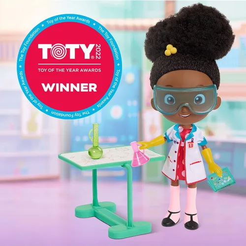Vista 2 de Just Play Ada Twist - Muñeca de laboratorio Scientist Ada Twist, muñeca interactiva de 12.5 pulgadas con accesorios de laboratorio de investigación