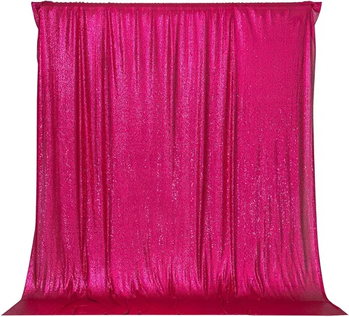 Vista 18 de PartyDelight Cortinas de fondo de lentejuelas color azul bebé, 2 paneles de 2 x 8 pies, alta densidad de 0.118 in, fondo de lentejuelas brillantes