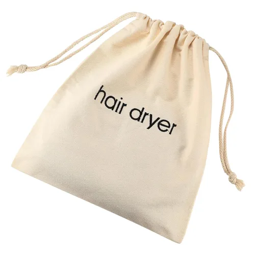Vista 5 de Bolsas para secador de pelo con cordón, bolsa para viaje, para guardar las cosas del baño (gris)
