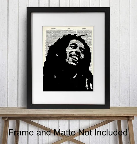 Vista 2 de Reggae Upcycled Dictionary Wall Art Print – Foto vintage sin marco de 8 x 10 pulgadas – Gran regalo para los fanáticos de la música y el reggae