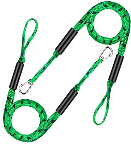 Vista 19 de Cuerda elástica para embarcaciones con clips dobles de acero inoxidable 316, accesorios para lancha baja, kayak, pontón, embarcación, waverunner