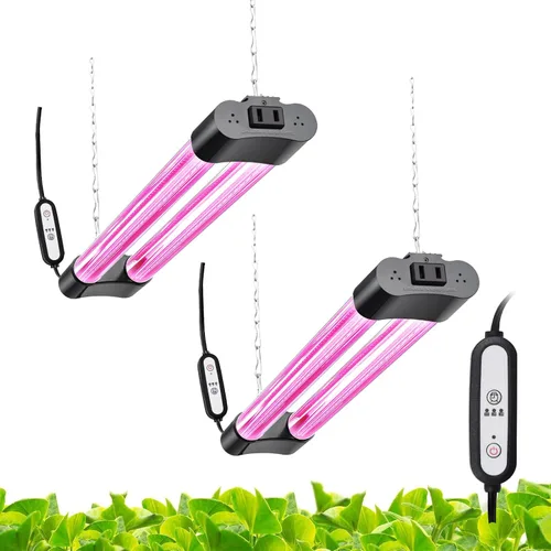 Vista 13 de Hlite Paquete de 2 luces LED de cultivo de 16 pulgadas, luces de cultivo enlazables para plantas de interior, luces de plantas de espectro completo