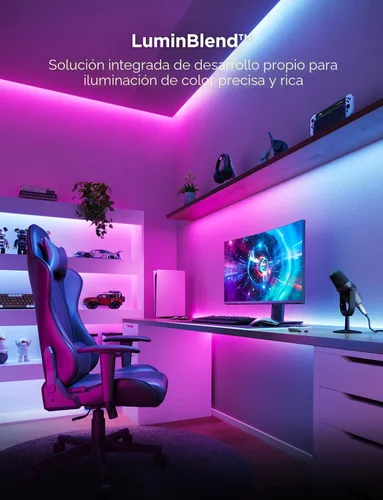Vista 4 de Govee RGBWWIC - Tira de luz 2 Pro con materia, tira de luces LED inteligentes de 6.56 pies compatible con Alexa y Google Assistant, luces LED que