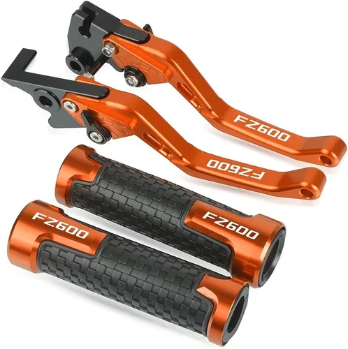Vista 8 de DOUKI Para Yamaha FZ600 1987 1989 1988 FZ 600 FZ600 empuñaduras de motocicleta Manillar CNC Aluminio Ajustable Palancas de embrague de freno Palanca
