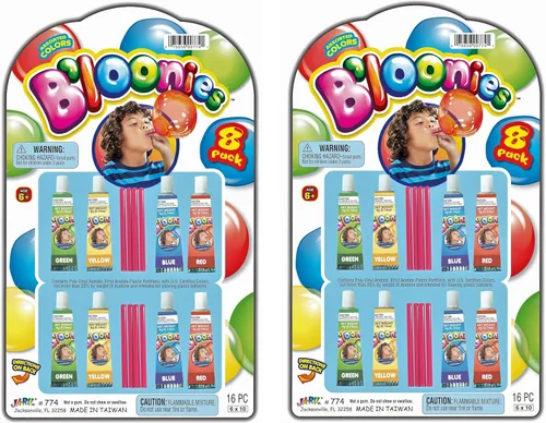Vista 11 de JA-RU Bloonies - Paquete variado de globos mágicos de burbujas de plástico (8 tubos por paquete), súper elásticos para niños, globos inflables