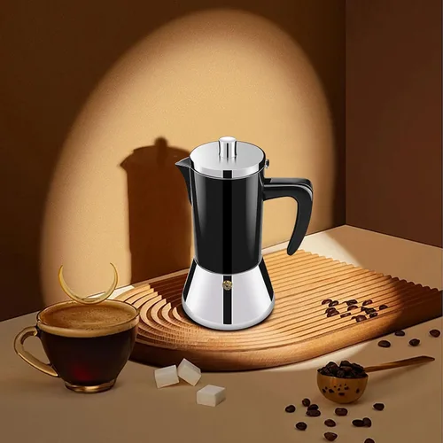 Vista 8 de 4 tazas de acero inoxidable 304 espesado Moka Pot Estufa Espresso Maker Cafeteras Italiano Percolador Espress Maker Capaz Greca Mocha cafetera
