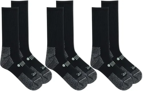 Vista 2 de Jeep Womens Classic Cotton Crew Socks - 3 Pair Pack - Moisture Wicking and Cushioned Comfort