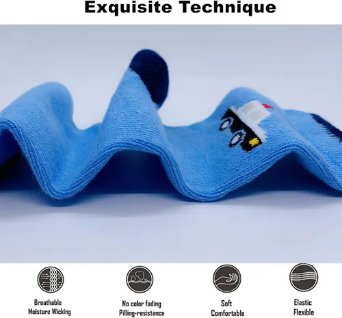 Vista 7 de Calcetines deportivos para niños, diseño de dinosaurios, 10 pares