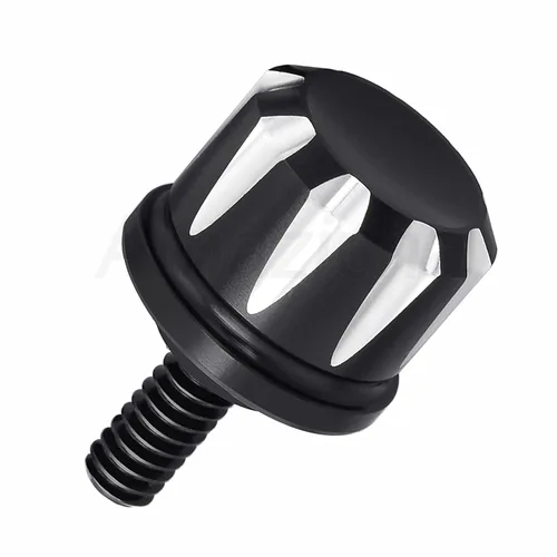 Vista 7 de Amazicha Tornillo de tornillo de asiento negro de acero inoxidable compatible con asiento Harley Davidson con rosca de 1/4 "-20