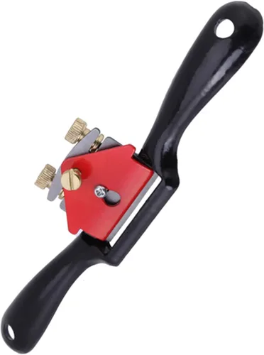 Vista 9 de Oumefar Spokeshave Plane 9 Pulgadas Ajuste Spokeshave Herramienta de Recorte de Mano Herramienta de carpintería con Doble Tornillo Negro Rojo