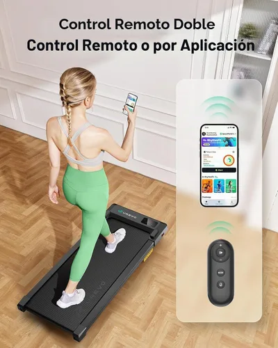Vista 2 de UREVO Smart Walking Pad, Standing Desk Treadmill with Double Shock Absorption, Quiet Operation, Workout APP with Track Insights and MIIT Mode, Plug