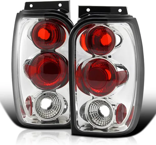 Vista 10 de SPEC-D TUNING Luces traseras de carcasa negra compatibles con Ford Explorer 1998-2001, Mercury Mountaineer 1998-2001, conjunto de par izquierdo +