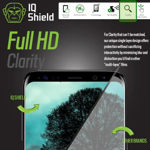 Vista 7 de Protector de pantalla para Galaxy S8, Protector IQ Shield LiQuidSkin que cubre toda la pantalla - Para Galaxy S8 con pantalla de 5,8'' 2017