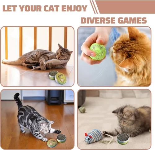 Vista 5 de Hierba gatera seca fresca orgánica para gatos, 100% natural, segura y no adictiva, juguetes recargables de hierba gatera para gatos y gatitos