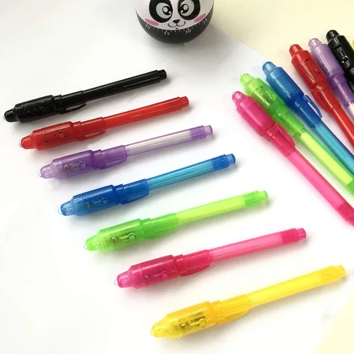 Vista 6 de SCStyle Bolígrafo de tinta invisible, 7 unidades, rotulador espía para escribir mensajes secretos, día de San Valentín, día de Pascua, Halloween