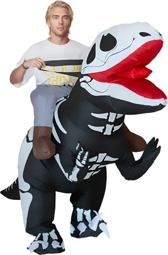 Vista 4 de aisacsop Disfraz inflable de Papá Noel, disfraz de Halloween y Navidad para adultos