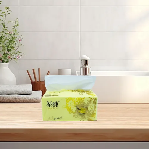 Vista 8 de Paquete de 8 pañuelos faciales desechables suaves, servilletas, papel higiénico, funda de bolsa no caja, material de fibra de pulpa de madera nativa